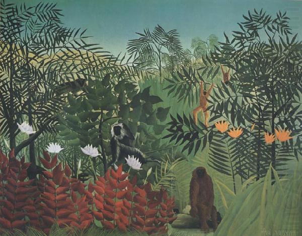 Henri Rousseau Tropical Forest with Monkeys china oil painting image
